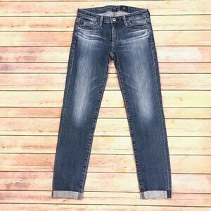 AG Adriano Goldschmied Stilt Roll Up Jeans Cigarette Leg DNU Medium Wash